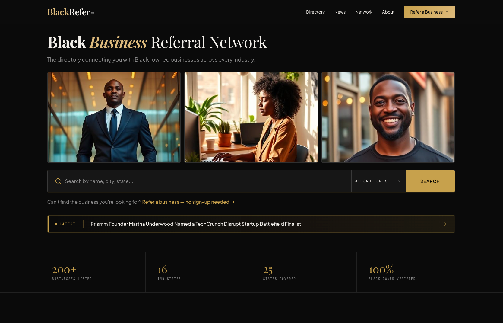 BlackRefer platform screenshot